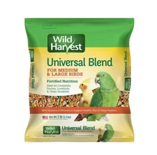 Wild Harvest Universal Blend For Medium And Large Birds 3 Pounds, Fortified Nutr