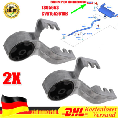 2PCS Für Ford Kuga II 2013-2020 Heck Auspuffhalter 1805663 CV61-5A261-AB DHL