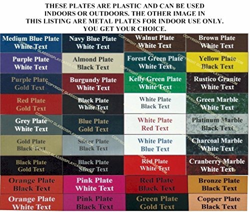 Custom 5x3/4 Inch Personalized Nameplate - Plastic or Metal Plaque Tag Sign
