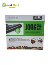JOOG Precut Vacuum Seal Food Storage Bag 5 Mil 11x22 Inch BPA Free 50 Count
