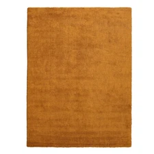 Eco-Friendly Hand Knotted Loom Silk Mix Area Rug Solid Orange BBH Homes BBLSM111