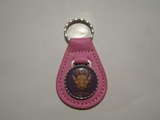CAPRICORN ASTROLOGY ASTROLOGICAL SIGN LEATHER KEYCHAIN PINK