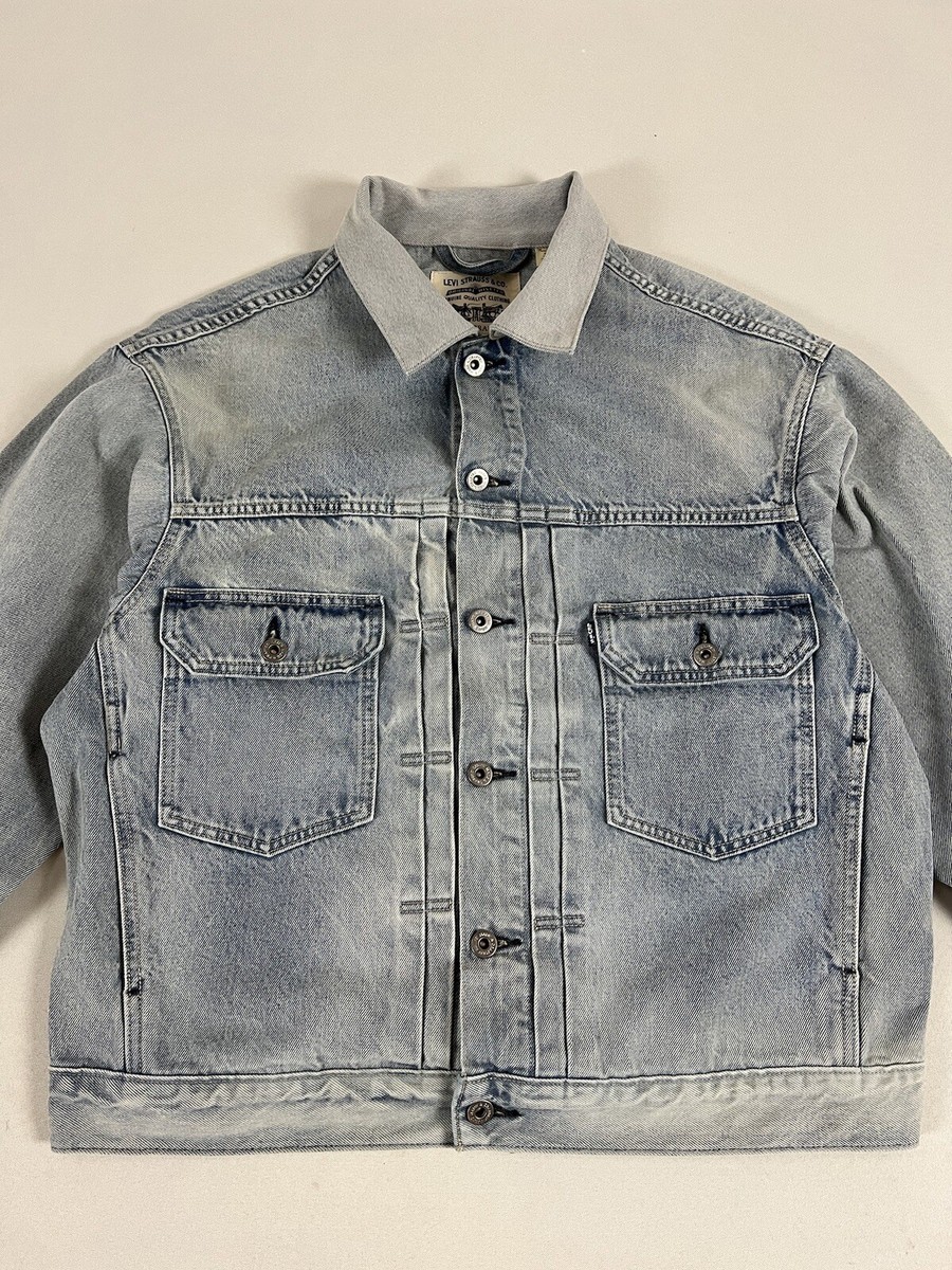 LEVIS MADE AND CRAFTED LMC OVERSIZED TYPE II TRUCKER COLUMBUS 
