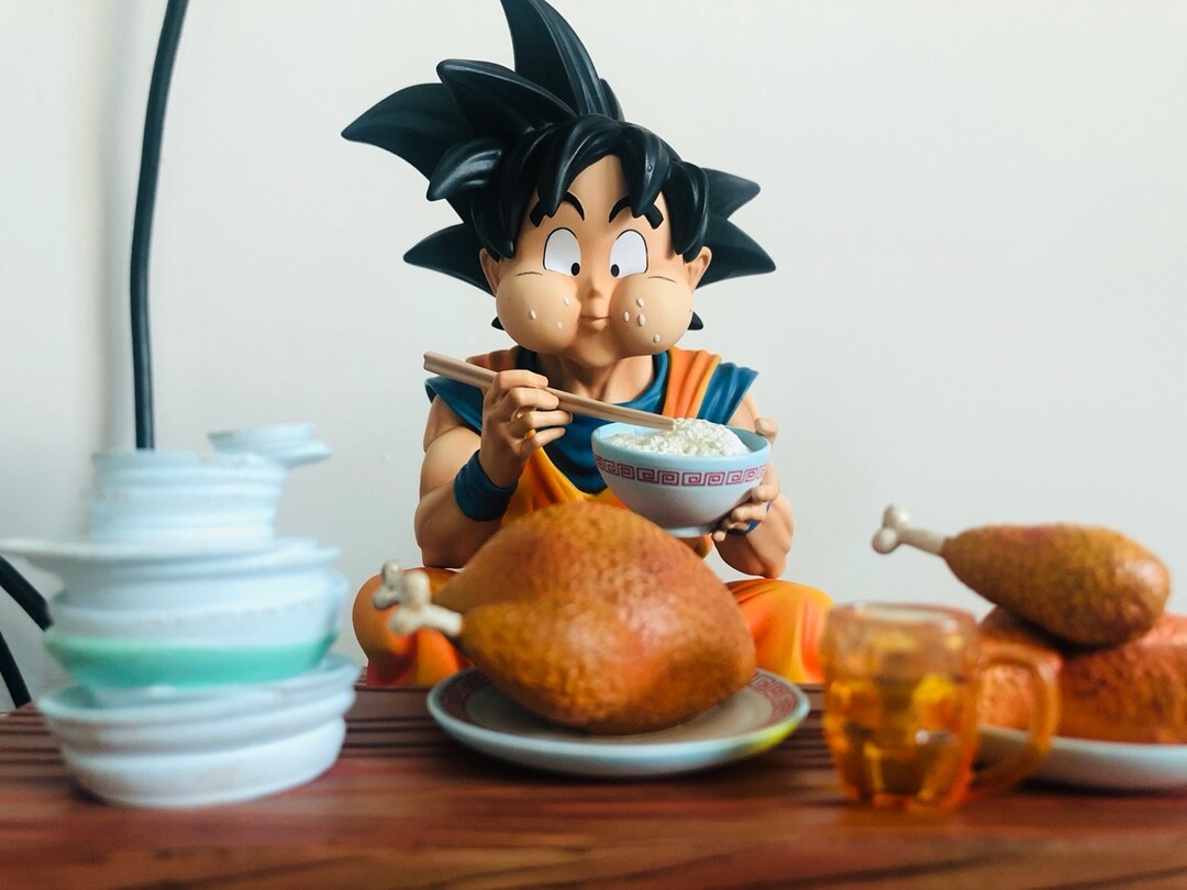 Figurines DBZ - Végéta, Son Goku, Krillin, C-18 - Scène De La Salle à Manger - Neuf