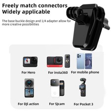 Motorcycle Windshield Mount Clip Sport Camera Holder for DJI Pocket3 Insta360 X4