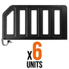 6er Pack Trennwände Clip-On für Bücherregal & Ladenregal Simple Cell Schwarz
