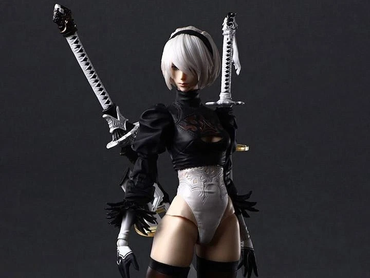 Square Enix NieR Automata Play Arts Kai 2B YoRHa No. 2 Type B Deluxe Ver.  Figure (black)