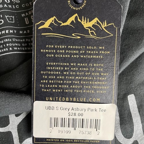 NEW Organic Shirt Women's Size S Gray Short Sleeve Crew Neck Asbury Park Tee - Picture 7 of 11
