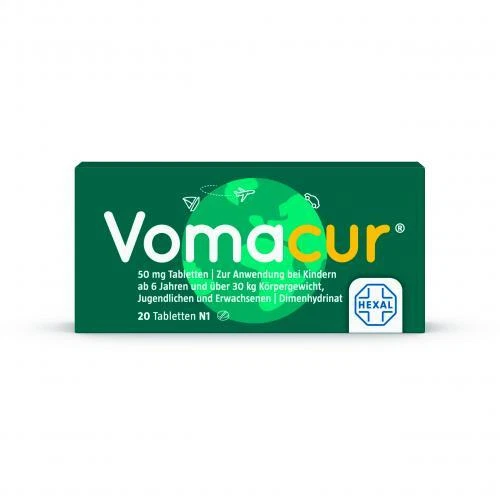 HEXAL AG 3x VOMACUR 20 Tabletten bei Reisekrankheit, Übelkeit und Erbrechen PZN: 3815234