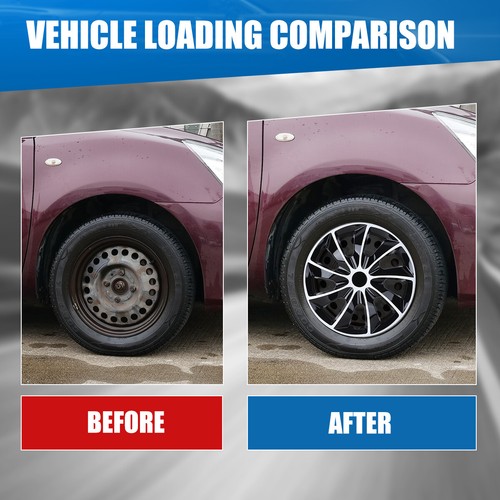 13" 14" 15" 16" 17" Set of 4  Wheel Covers Snap On Full Hub Caps Tire+Steel Rim  - Picture 83 of 126