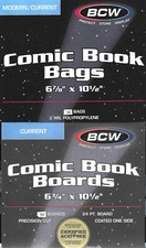 50 BCW CURRENT MODERN COMIC BOOK BAGS & BACKING BOARDS - DISCOUNTS ON 100+ B&B'S