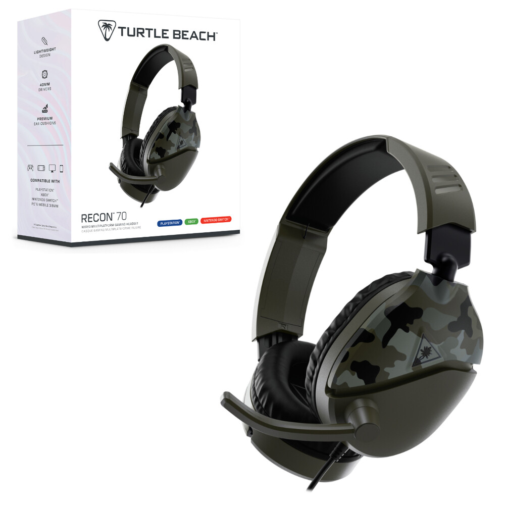 Turtle Beach Recon 70 Green Camo Headset for PS4, Xbox One and
