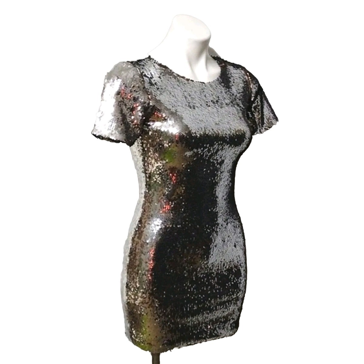 topshop sparkly bodycon dress Reversible Sequin Mini Silver Brown Glam Party Petite 0 this stylish dress combines Purples AllSaints Bryony Rosalia Satin Size:6 US Men (5 AU/UK)