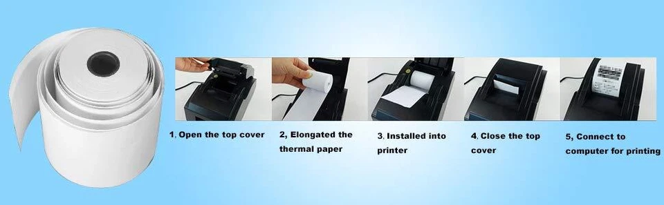 50 Rolls 2 1/4" x 50' Thermal Paper Cash Register POS Receipt Paper Vx520 ICT220 - Image 4 of 4