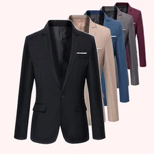 Jacket Tops Blazer Coat Formal One Button Casual Work Business Solid Color Tops