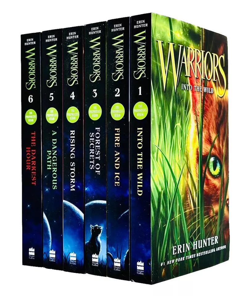 Erin Hunter Warrior Cats Series 1 The Prophecies Begin Collection 6 Books Set