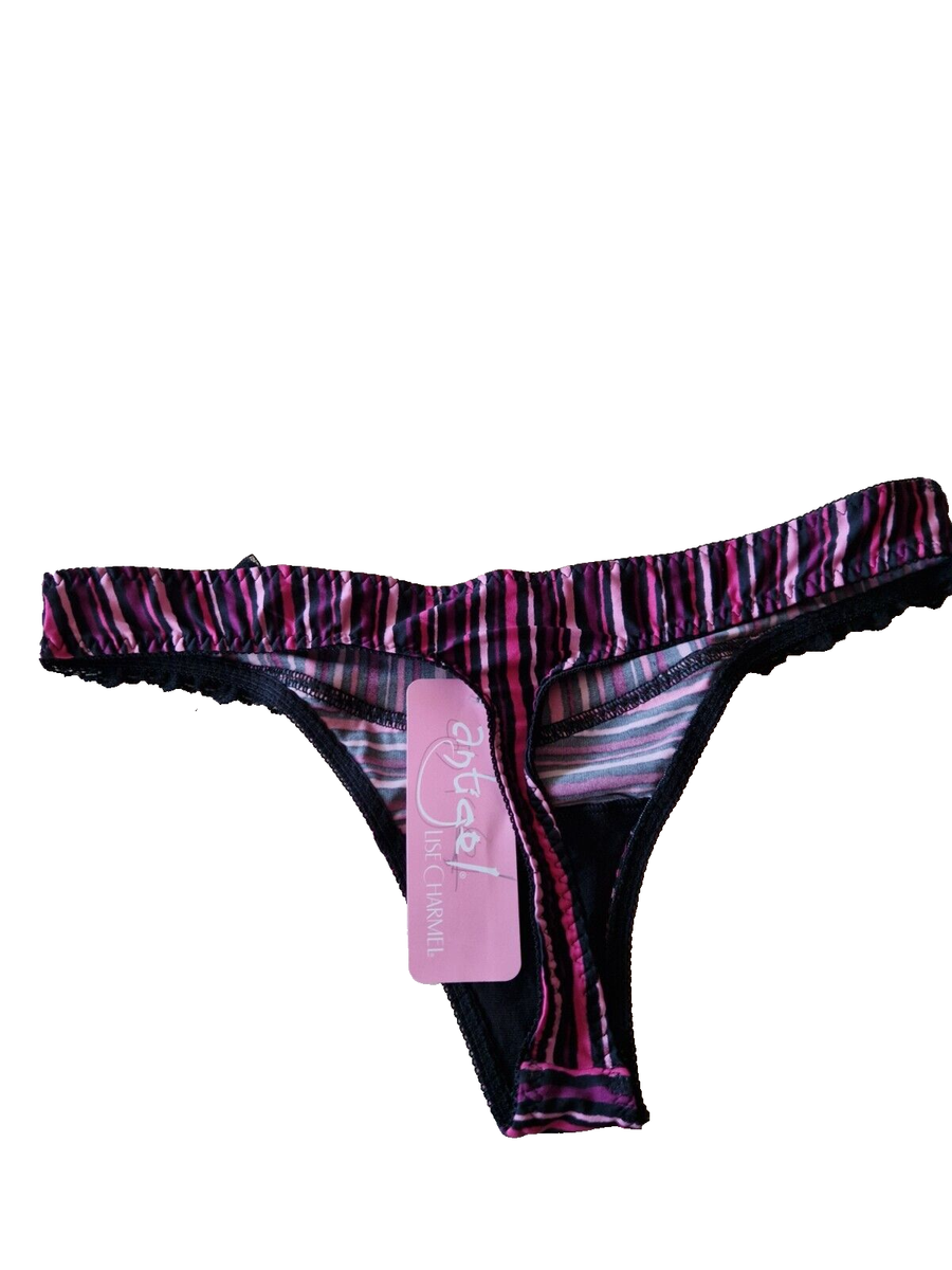 String Antigel Lise Charmel - Taille 4, Noir Rose Fushia, Neuf Avec étiquettes