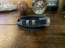 Chacon James Reid style Sterling Silver Belt Buckle Set Nu Belt 39-41-1     