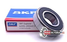 SKF 6205 2RSH C3 DEEP GROOVE BALL BEARING, RUBBER SEALED 25x52x15 mm