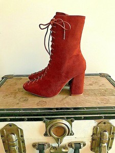rust suede ankle boots