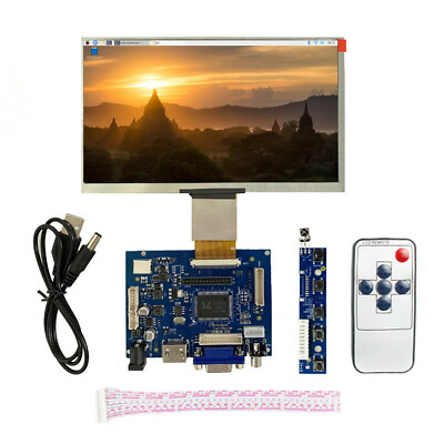 7'' IPS LCD Screen Display Monitor for Raspberry Pi + Driver Board HDMI/VGA/2AV