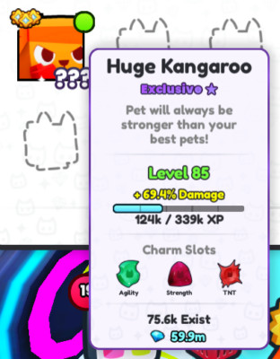 pet sim 99 huge pets (Huge Kangaroo lvl85)