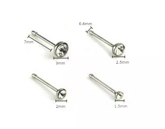 Straight nose sale stud with back