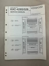 Kenwood KAC-428S 528 Original Service Manual Free Shipping