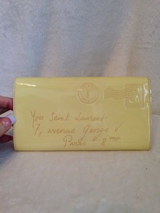 ysl clutch yellow