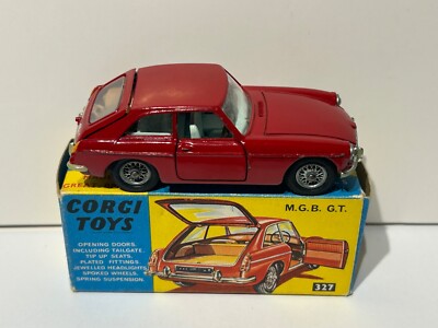 Corgi Toys 327 MGB. GT. Original, verpackt, Vintage, selten, 60er Jahre