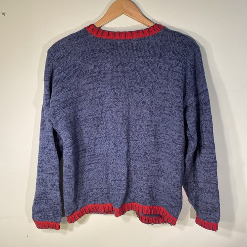 Vintage Weihnachten Strick Pullover Cardigan Large Carly St. Claire 90er Oma Landhaus - Bild 11 von 12