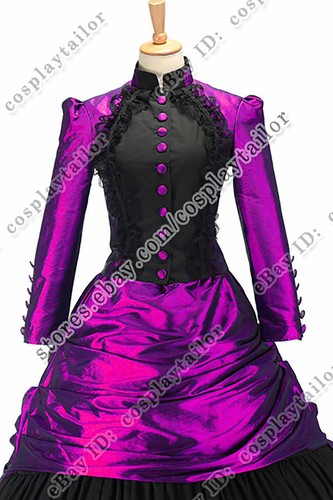Marie Antoinette Gothic Lolita Steampunk Layered Evening Dress - Picture 36 of 87