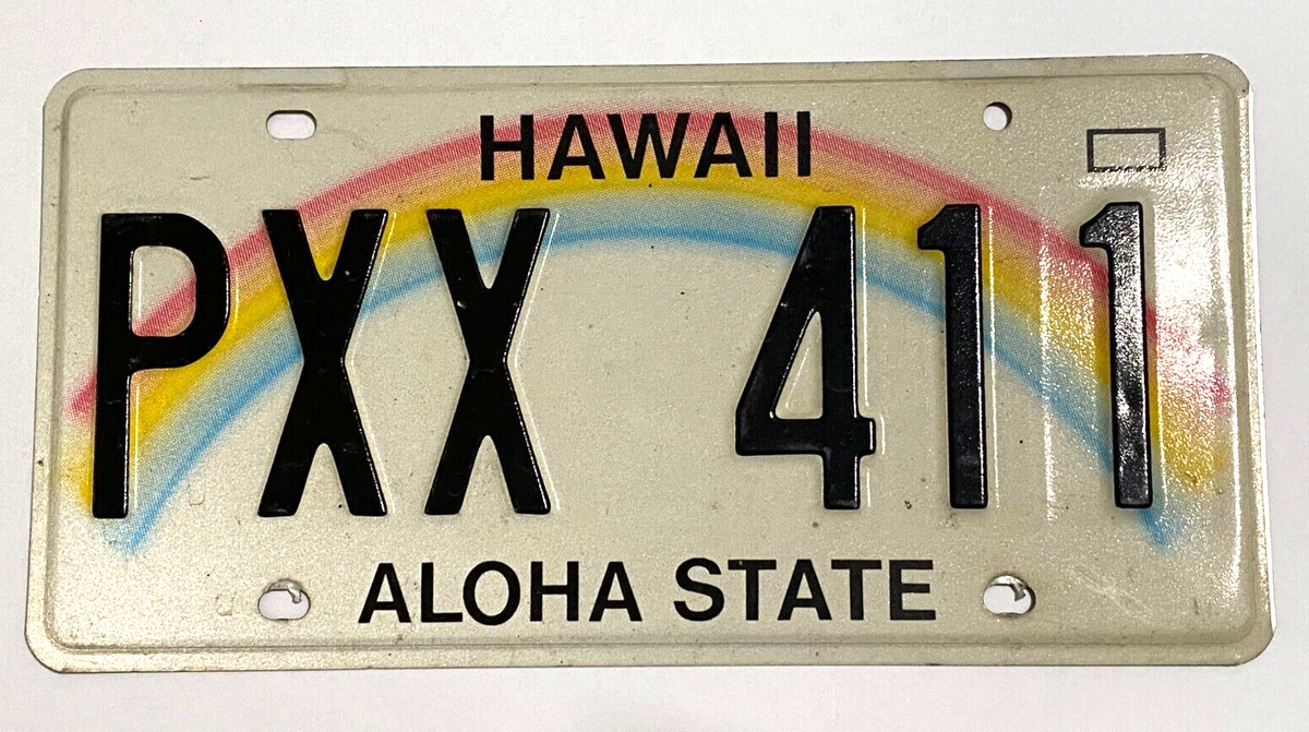 License Plate Hawaii 