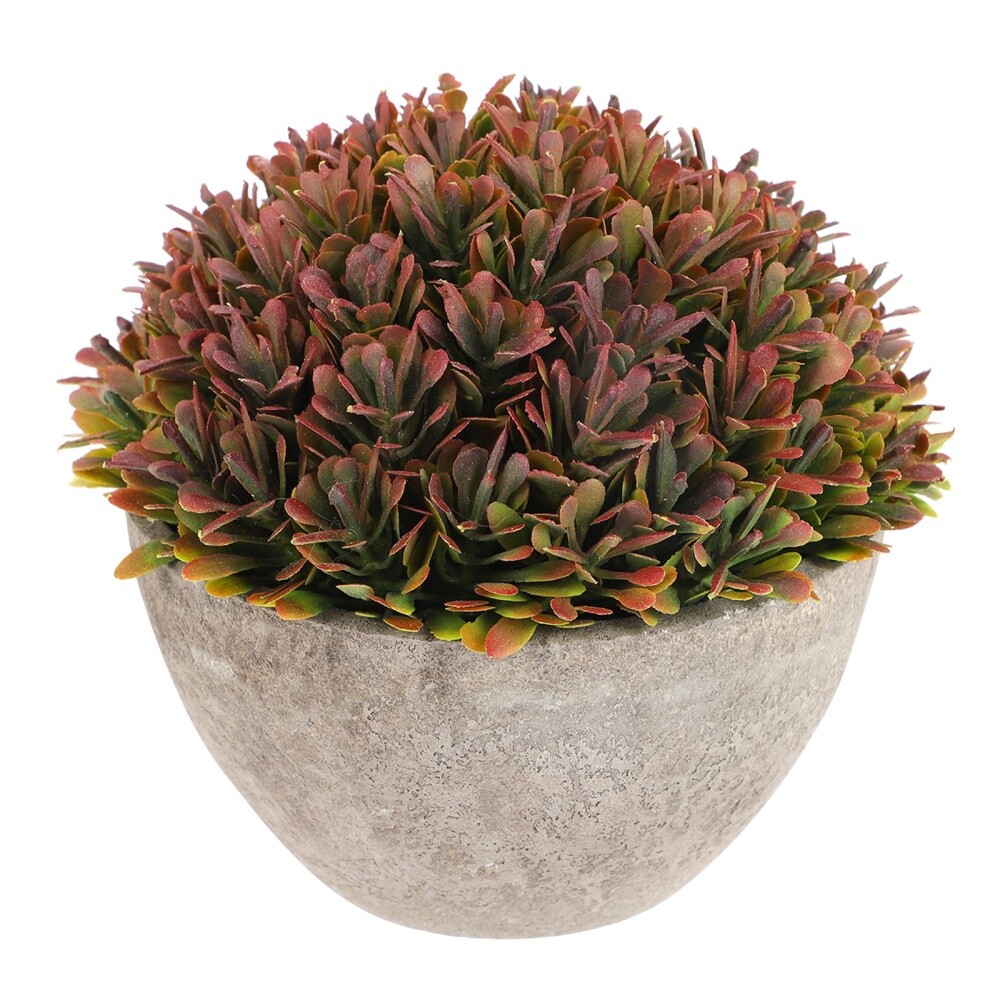 Faux Green Artificial Plant Pot with Greenery Decor-image