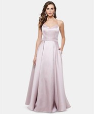 Xscape Womens Satin Bow Back Evening Gown 10