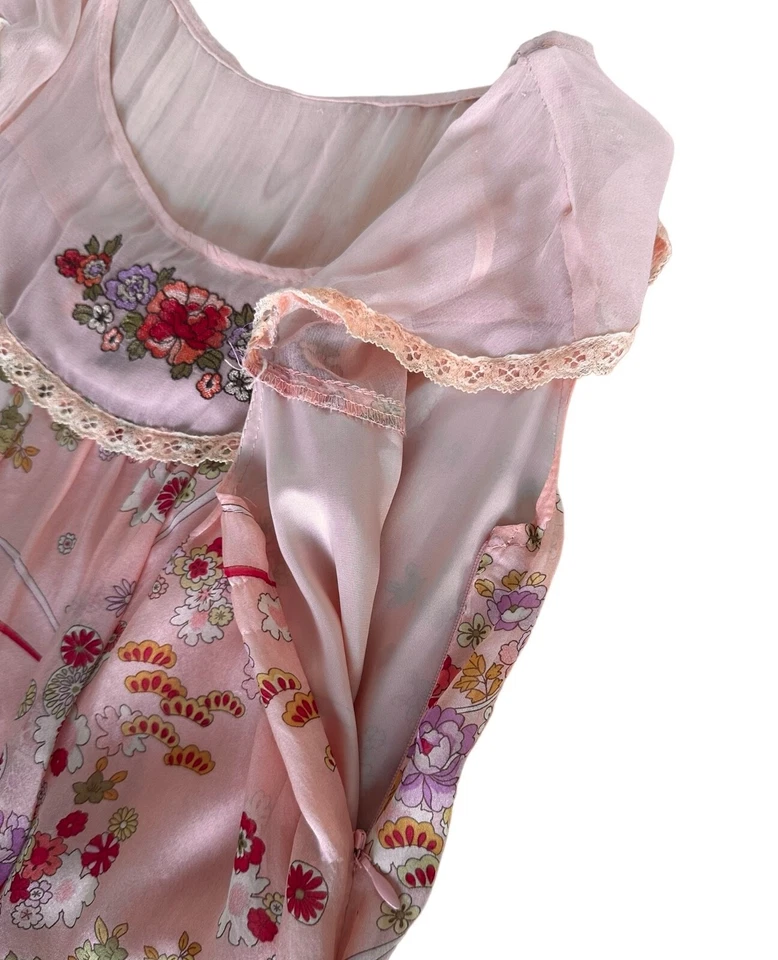 Vestido floral bordado 100 % seda para mujer Cynthia Cynthia Steffe talla 4 rosa Foto 4 de 4