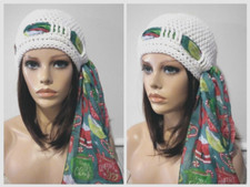 handmade womans crochet scarf hat beanie chemo christmas cocoa