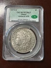 1879-S Silver $1 Morgan Dollar - CAC AU Details Rev 1878 Cleaned