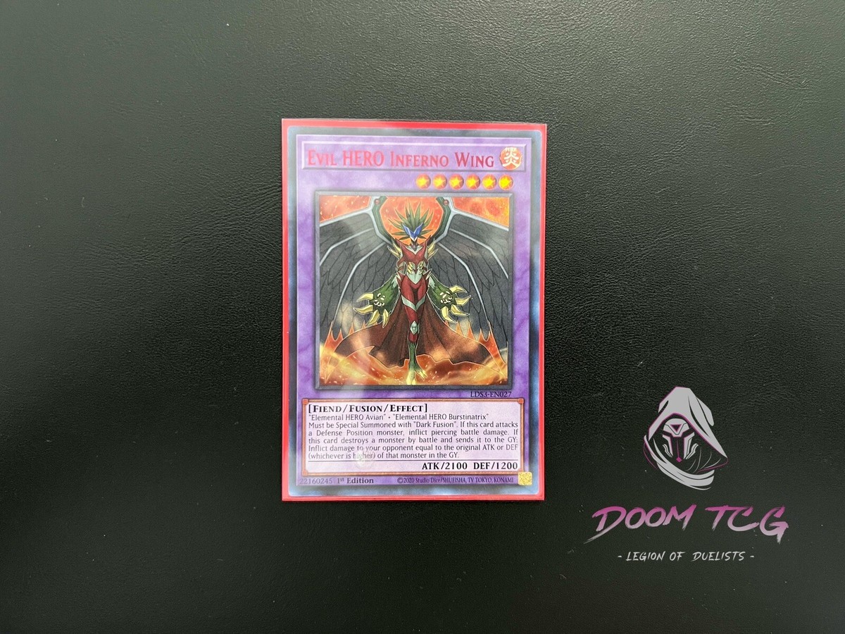 Yugioh Evil HERO Inferno Wing LDS3-EN027 1st Ed UR Evil HERO Deck Support | eBay Yugioh Evil HERO Inferno Wing LDS3-EN027 1st Ed UR Evil HERO Deck Support | eBay