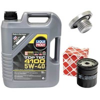 MotoröL Set 5W-40 5 Liter + ÖLfilter + Schraube FüR Chevrolet Opel Zafira Vectra