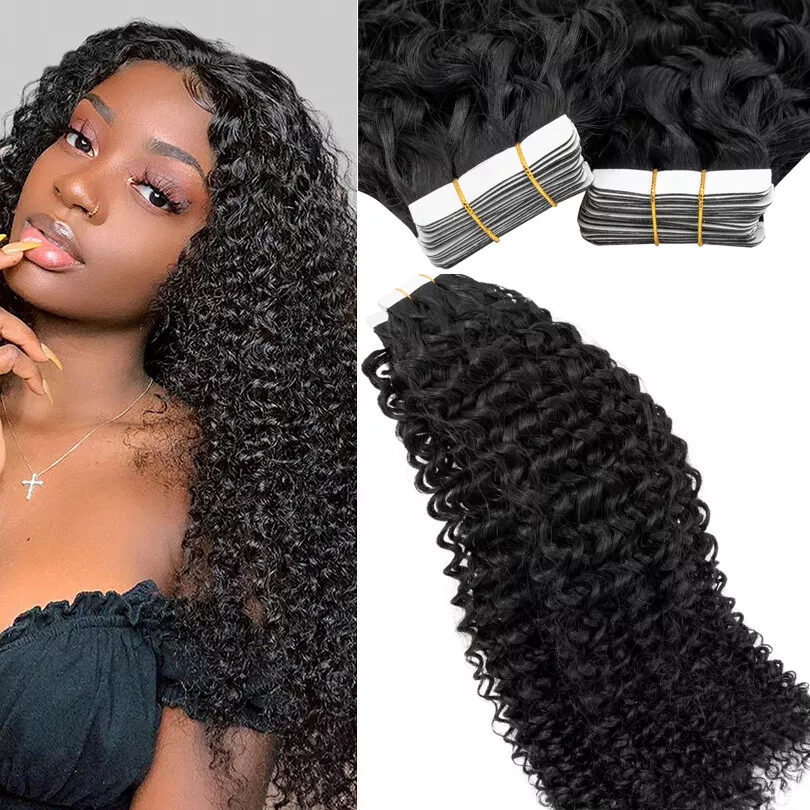 Tape in hair extensions kinky curly cheap