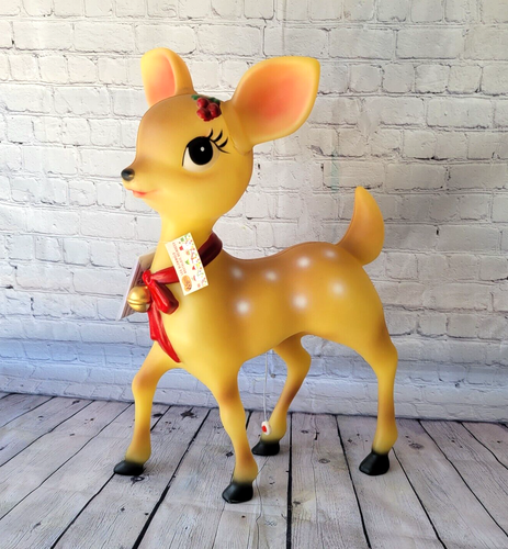 24” Blow Mold Lighted Girl Reindeer New 2022 Cracker Barrel