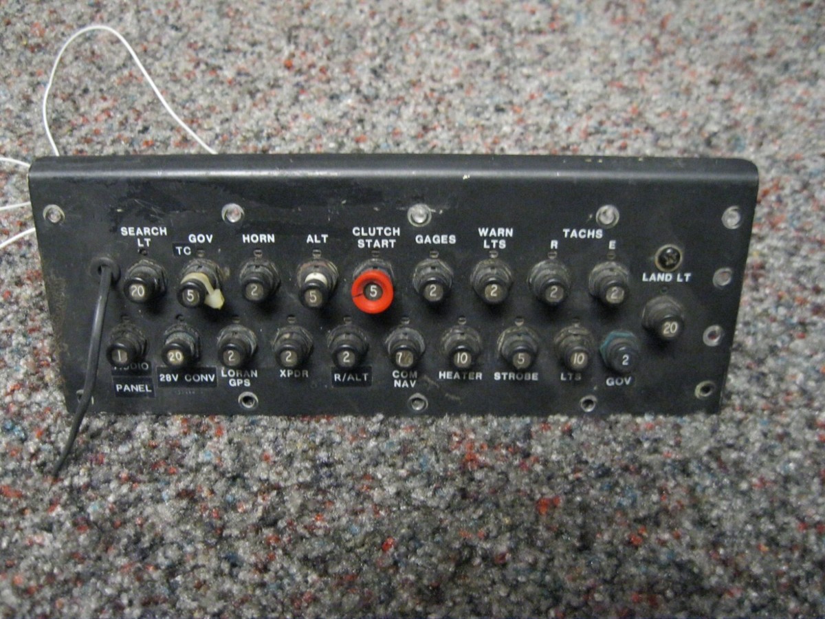 Robinson Helicopter R22 used circuit breaker panel A490-2 with 20