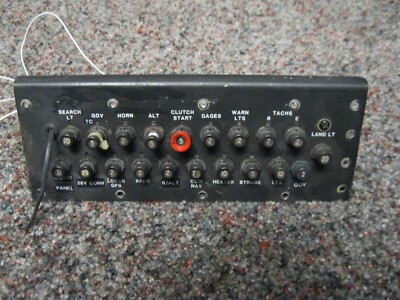 Panel R22 Helicopter Robinson Helicopter R22 used circuit breaker panel A490-2 with 20 ...