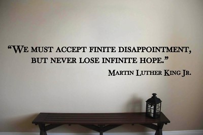 Martin Luther King Inspirational Classroom School Quote Vinyl Sticker Decal (c)
