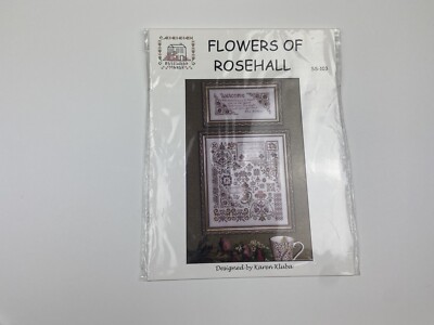 Rosewood Manor Flowers At Rosehall Cross Stitch Pattern Welcome