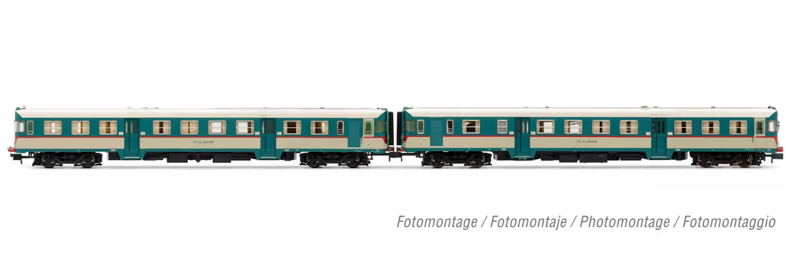 Arnold HN2552 Set 2 Automotrici Aln 668 Original Blue/Beige Livery Scale N 1/160