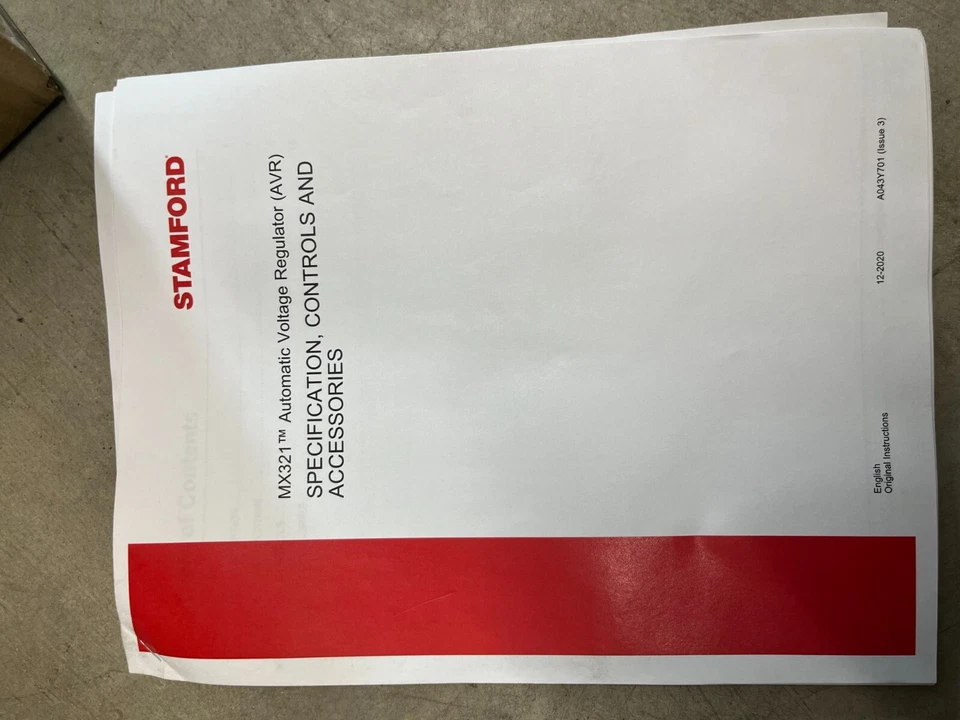 MX321 AUTOMATIC VOLTAGE REGULATOR E000-23215 - Image 4 of 4