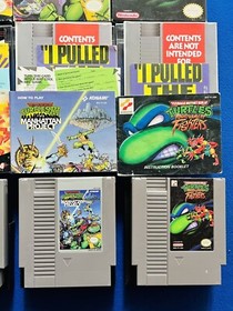 TMNT Tournament Fighters NES CIB + Teenage Mutant Ninja Turtles 1 2 3 NINTENDO !