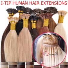 Pre Bonded Keratin Fusion Stick I-Tip 100 Remy Human Hair Extensions 1G/S Beads